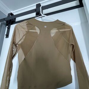 Sheer Olive Long Sleeve Top